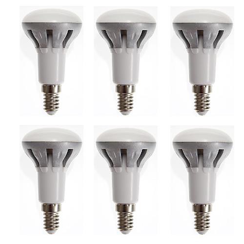 6PCS E14 6W 12xSMD2835 400LM 3000K Warm White Light LED Spot Bulb(AC100-240V)