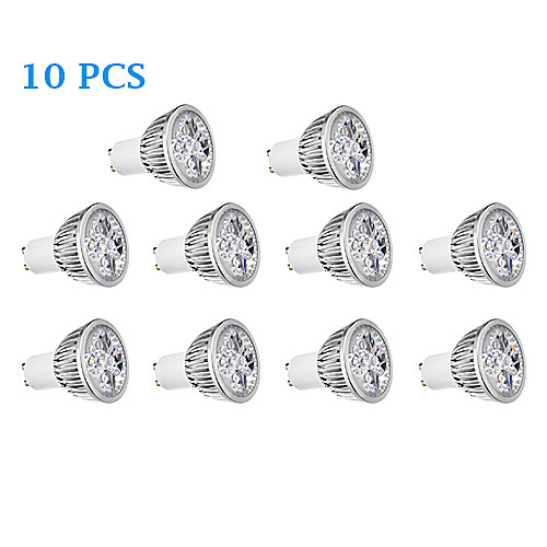 10Pcs GU10 4W 3500K/6000K Warm White/Cool White Light LED Spot Bulb (221V)