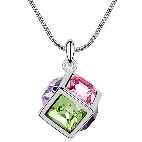 новое прибытие ювелирные изделия красочные куб воды Австрия кристаллическое ожерелье