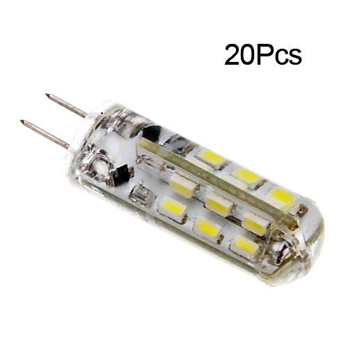 20Pcs G4 2W 24x3014SMD 3500K/6000K Warm White/Cool White Light LED Corn Bulb (12V)