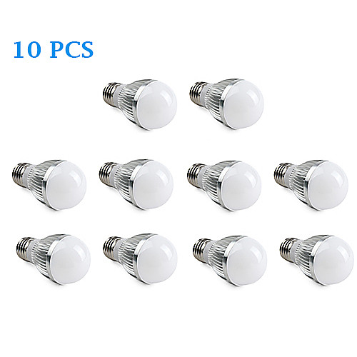 10pcs E27 4.5W 15x5630smd 360LM 3500K / 5000K теплый белый натуральный белый свет привел мяч лампы (220)