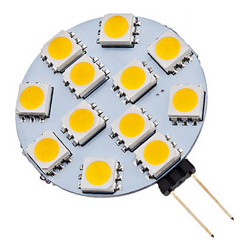 g4 1.5W 12x5050smd 70LM 3500K / 6000K теплый белый холодный белый свет водить пятна шарик (12)