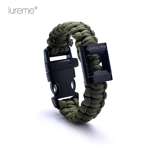 lureme Paracord открытый компасом мозга открывалкой браслет