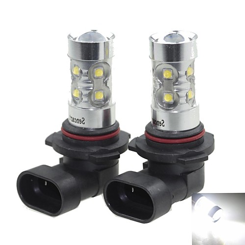 2x 9006 HB4 p22d 50w 10xcree холодный белый 3100lm 6500K для автомобиля противотуманных фар (AC / DC12V-24)