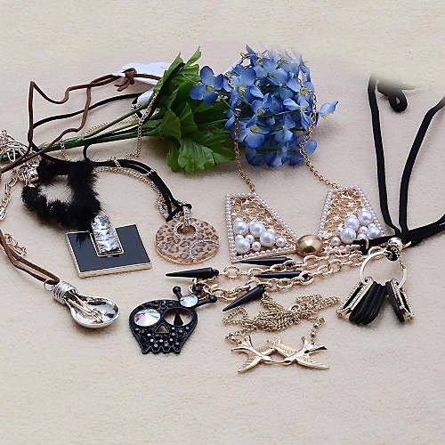 Lureme Fashion Full Of Beautiful Things In Eyes Various  Material Necklace(Design Is Random)