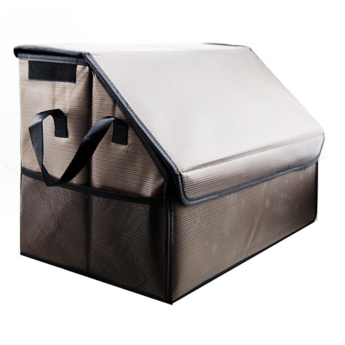 LEBOSHFolding Leather Storage Box Multipurpose Car Trunk