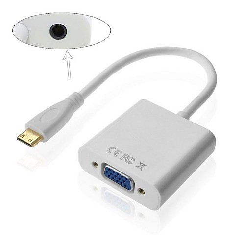 Тип С мини-HDMI вход VGA женской выходе с 3,5 мм аудио адаптер для планшета&мобильный телефон&монитор проектор