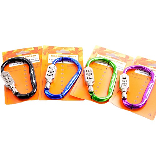 Aluminum Alloy Quick Release Carabiner With Combination Lock Buckle (Random Color)