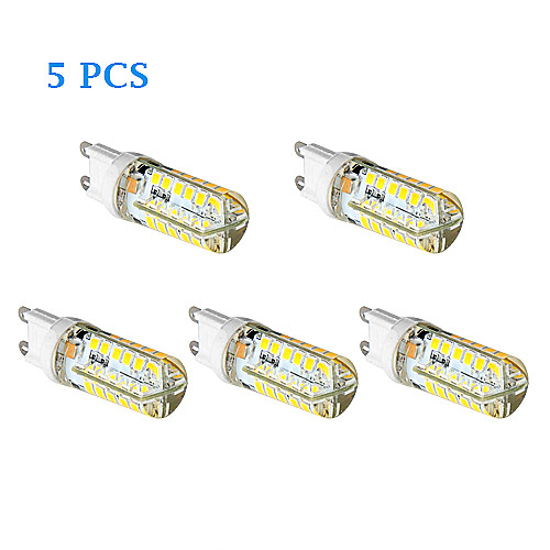 5Pcs G9 4W 48x2835SMD 450LM 3500K/6000K Warm White/Cool White Light LED Corn Bulb (AC 100-240V)