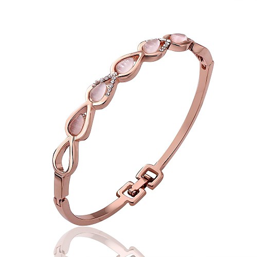 Women's Rose Gold Plated Drop Drill Bracelet