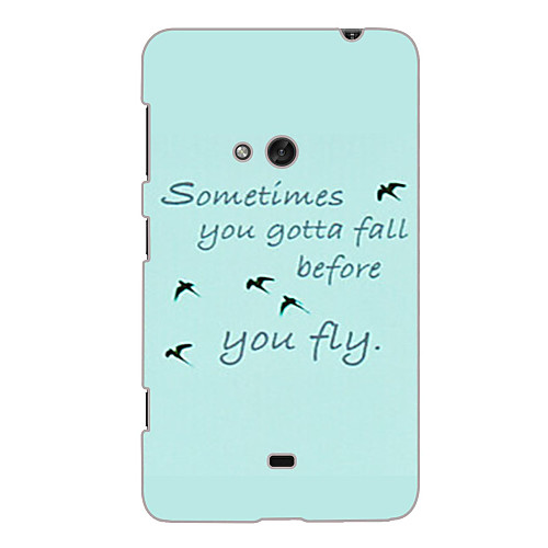 Simple Letters and Swallow Design Hard Case for Nokia N625