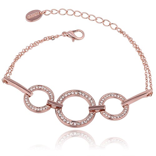 Women's Rose Gold Plated Geometry Drill Bracelet