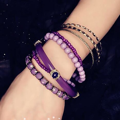 Fashion Korean Purple Couple Alloy Charm Bracelet(1pc)