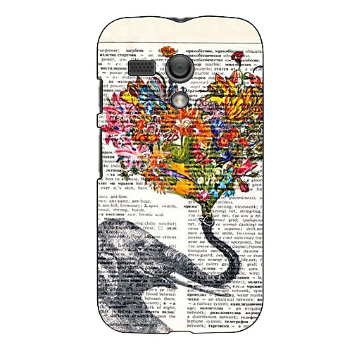 Elephant and Flower Design Hard Case for Motorola MOTO G