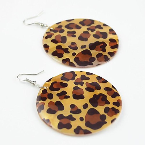 Toonykelly Fashionable Sexy Leopard Natural Shell Cowry Drop Earring(1Pair)