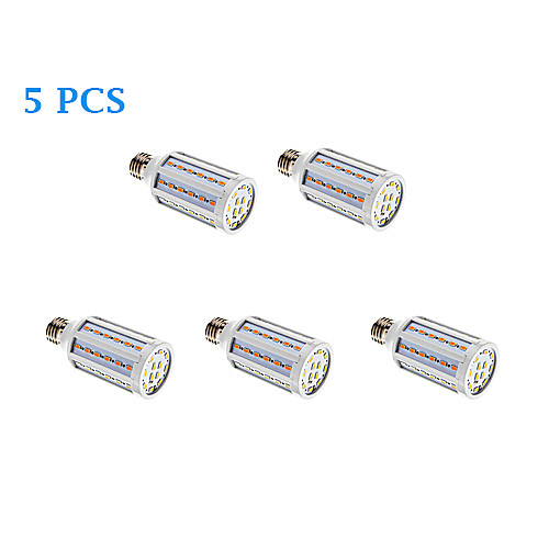 5Pcs E27 15W 605730SMD 1000LM 3500K/6000K Warm White/Cool White Light LED Corn Bulb(220V)