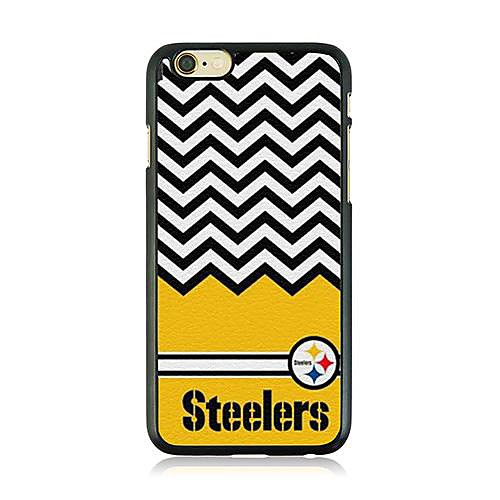 Black and White Stripes Leather Vein Pattern Hard Case for iPhone 6