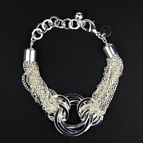 925 European and American Fashion Iron Chain Tassel Bracelet