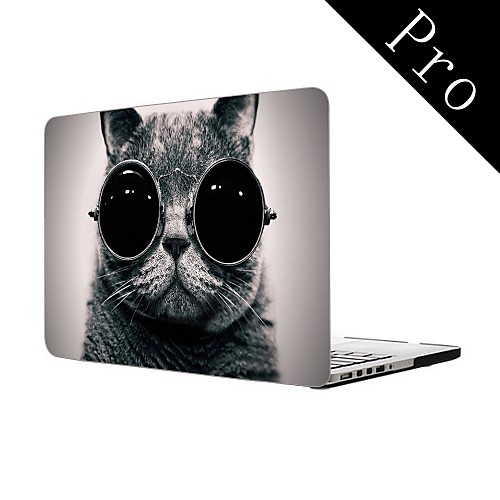 Cool Cat в больших очках модели для всего тела Защитный корпус для MacBook Pro 13 