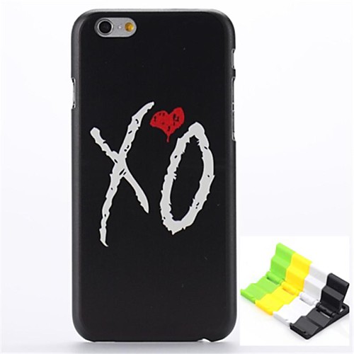 XO Pattern Hard Case and Phone Holder for iPhone 6