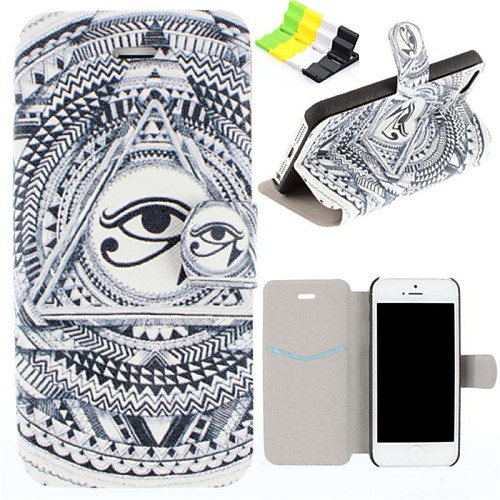 Eyes Pattern PU Leather Full Body Case Have A Perfume and Phone Holder for iPhone 5/5S