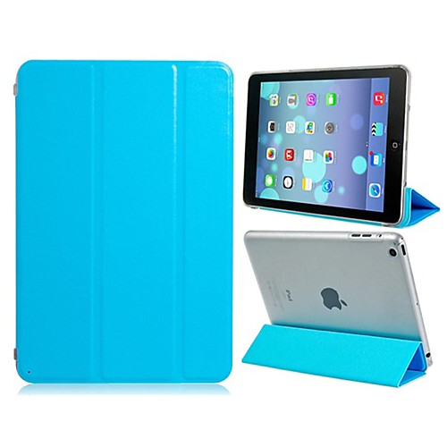 Tri-fold Faux Leather & Crystal Plastic Smart Case for iPad mini 3/2