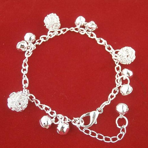 Fashion Nationality Small Bell Silver Alloy Bracelet(1 Pc)