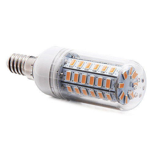 e14 12w 56x5730smd 1200LM 3500K / 6000K теплый белый / холодный белый свет привел кукуруза лампа (220-240V)