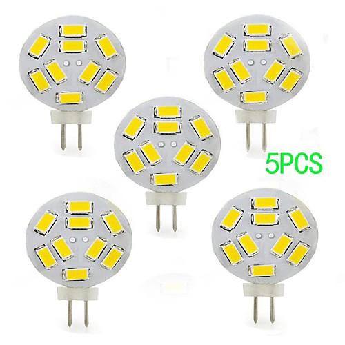 G4 2W 9x5730SMD 200LM 6000-6500K  Cool  White Light LED Spot Bulb (DC12V) 5PCS