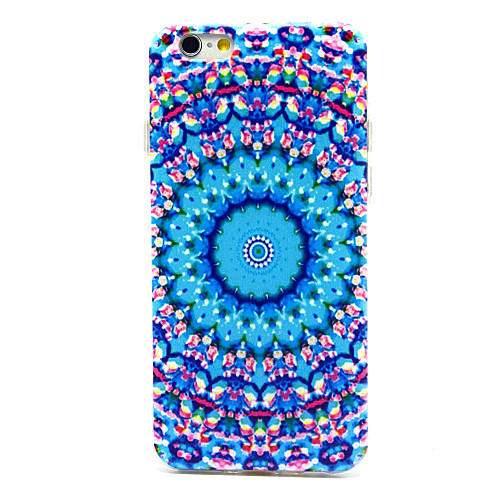 Blue Whirlpool Flowers Pattern TPU Soft Cover for iPhone 6