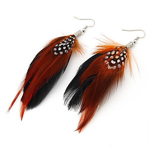 Hot Metal And the Feather Earrings