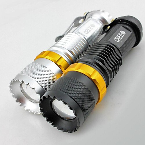 Outdoor Aluminium Alloy Waterproof Mini Mechanical Zoom Flashlight