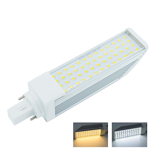 g24 2pin 11w 52x2835smd 1045lm 2800-3200k носить белый свет 6000-6500K прохладный белый свет Светодиодная лампа кукурузы лампы (AC85-265V)