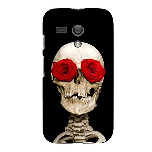 Rose Skull Design Hard Case for Motorola MOTO G