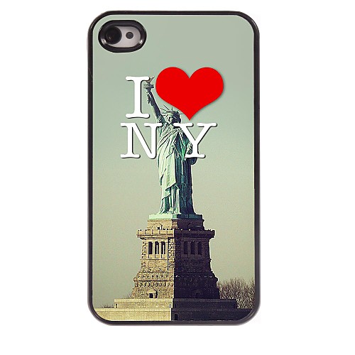 я люблю Newyork алюминиевая конструкция трудный случай для iPhone 4 / 4s