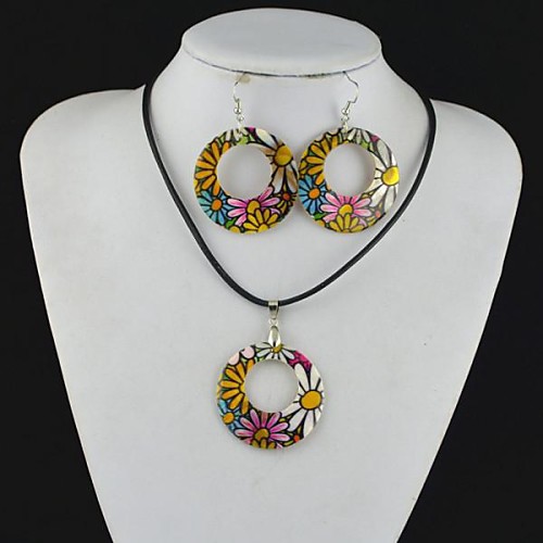toonykelly модно цветок натуральный раковина каури (серьги и ожерелье) комплект ювелирных изделий