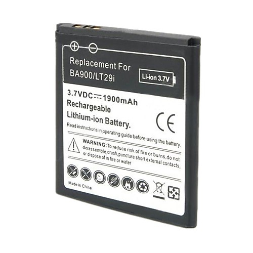 яй-яй ™ аккумуляторная 1900mAh 3.7V литий-ионный аккумулятор для Xperia TX / LT29i / Xperia J / st26i / Xperia л / s36h / ba900