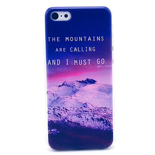 The Mountains Are Calling I Must Go Pattern Hard Cover Case for iPhone 5C