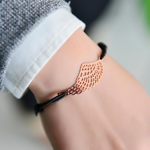 Fashion Women Wing Stamping Elastic Adjustable Bracelet