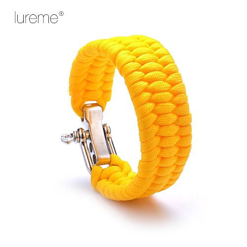 lureme Paracord выживания шнур U-образный скоба широкий браслет