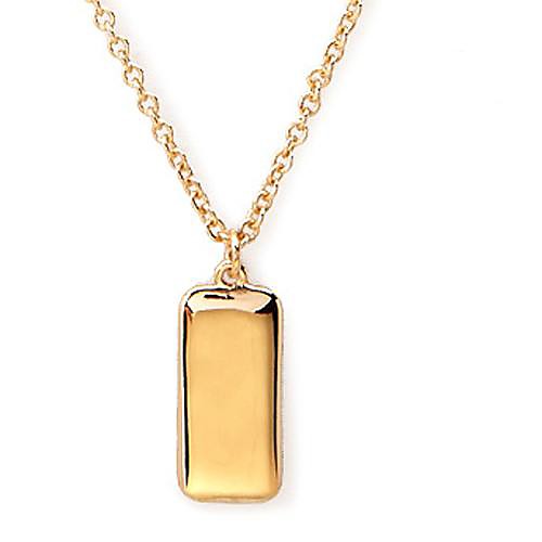 Мода прямоугольник подвеска золотой сплав ожерелье (1 шт)