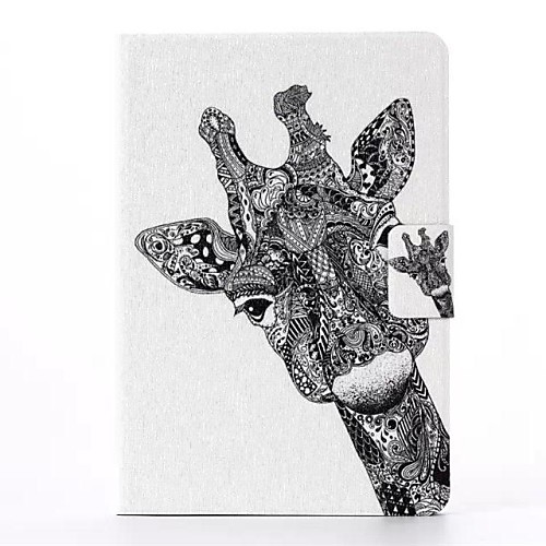 The Scrawl Giraffe Pattern PU Leather  Full Body Case with Stand And Revolve for iPad mini 1/2/3