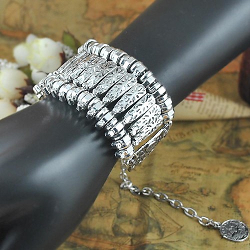 European and American Bohemian style Vintage silver Bracelet Engraved Coins Bracelets