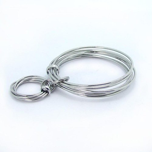 SPHERE Fashion Stainless Steel Folded Steel Ring Necklaces