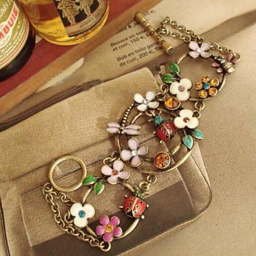 Fashion Ladybird Shape Flower Multicolor Alloy Bracelets(1 Pc)