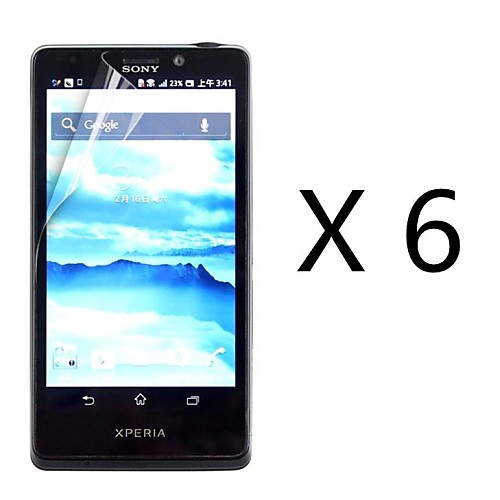 (6 шт) высокой четкости экран протектор для Sony Xperia T LT30p