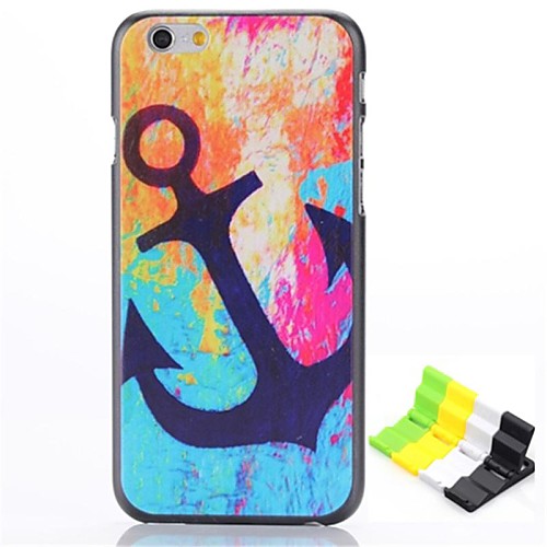 Painted Anchors Pattern Hard Case and Phone Holder for iPhone 6