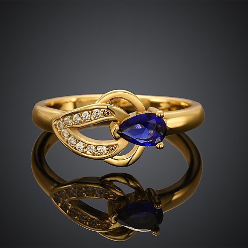 Fashion Gold Plated Women Inlaid Zircon Sexy Statement Rings (1 Pc)