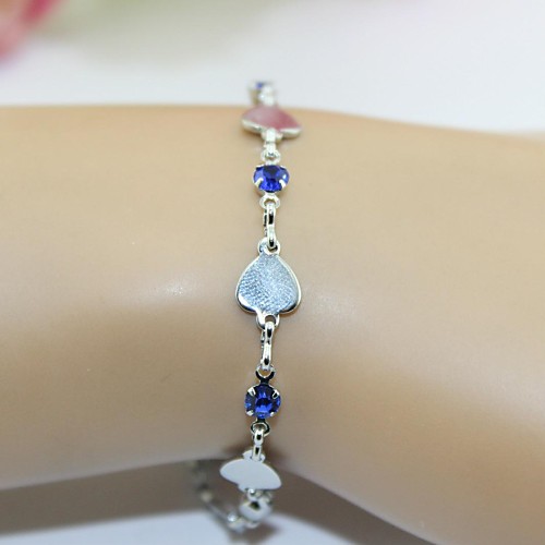 European Style Fashion Rhinestone Heart-shaped Bracelet