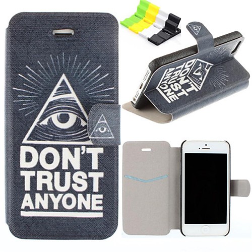 Eyes Pattern PU Leather Full Body Case Have A Perfume and Phone Holder for iPhone 5/5S